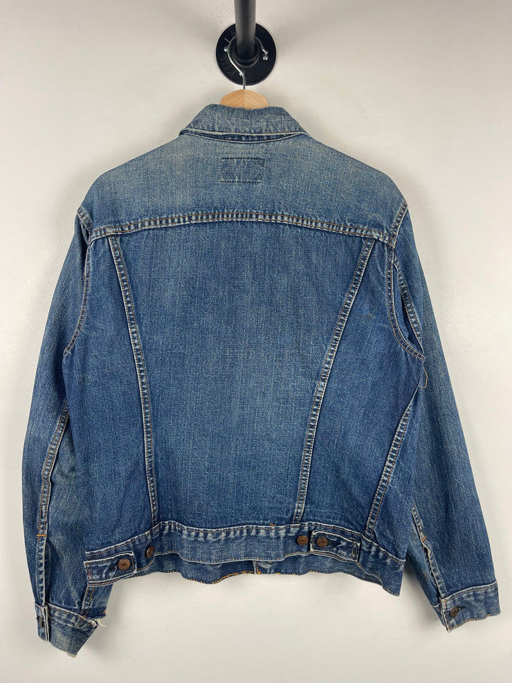 Vintage 60s Levis Big E Type 3 521 Blue Denim Trucker Jacket