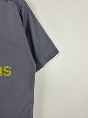 Vintage Inmate Dept Of Corrections Prison Uniform Cropped Button Up Short Sleeve Shirt