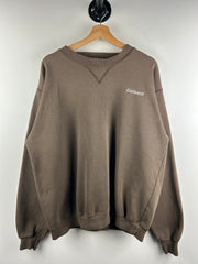 Vintage 90s Carhartt Spellout Embroidered Brown Crewneck