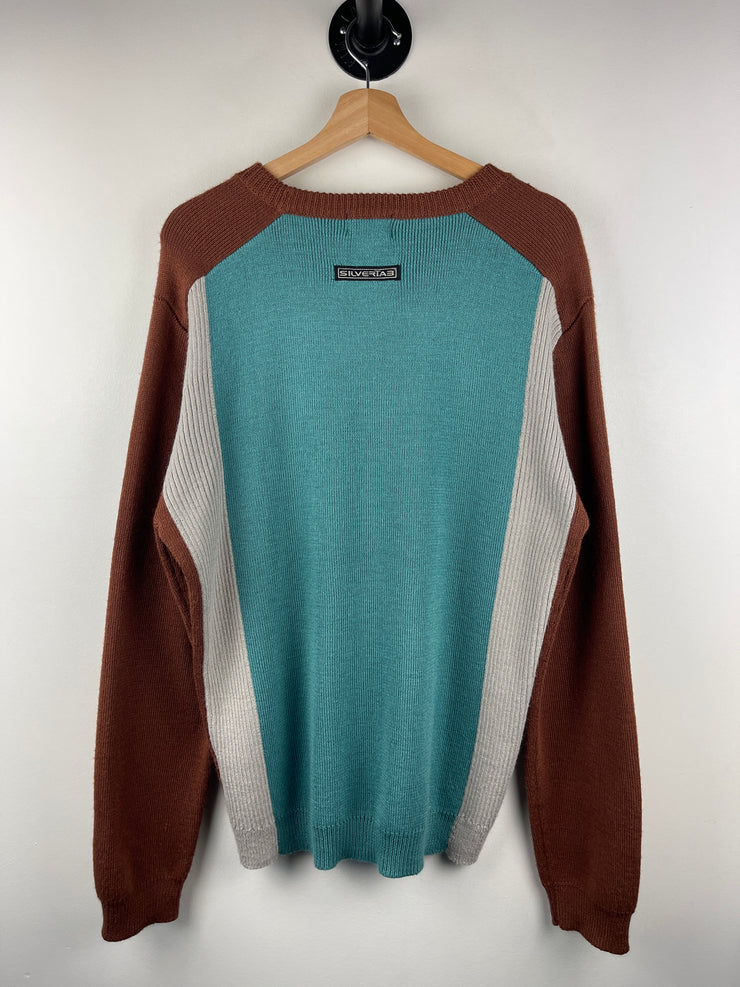 Vintage Levis Silver Tab Brown & Blue Knit Sweater