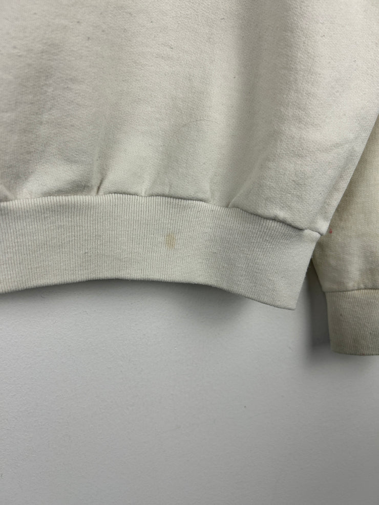 Vintage 90s Winnie The Pooh Sledding White Crewneck
