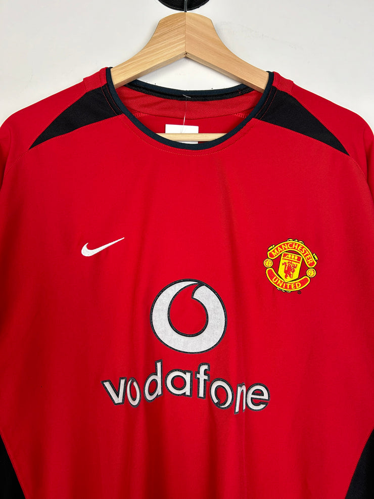 Vintage 2002 Nike Manchester United Home Soccer Jersey