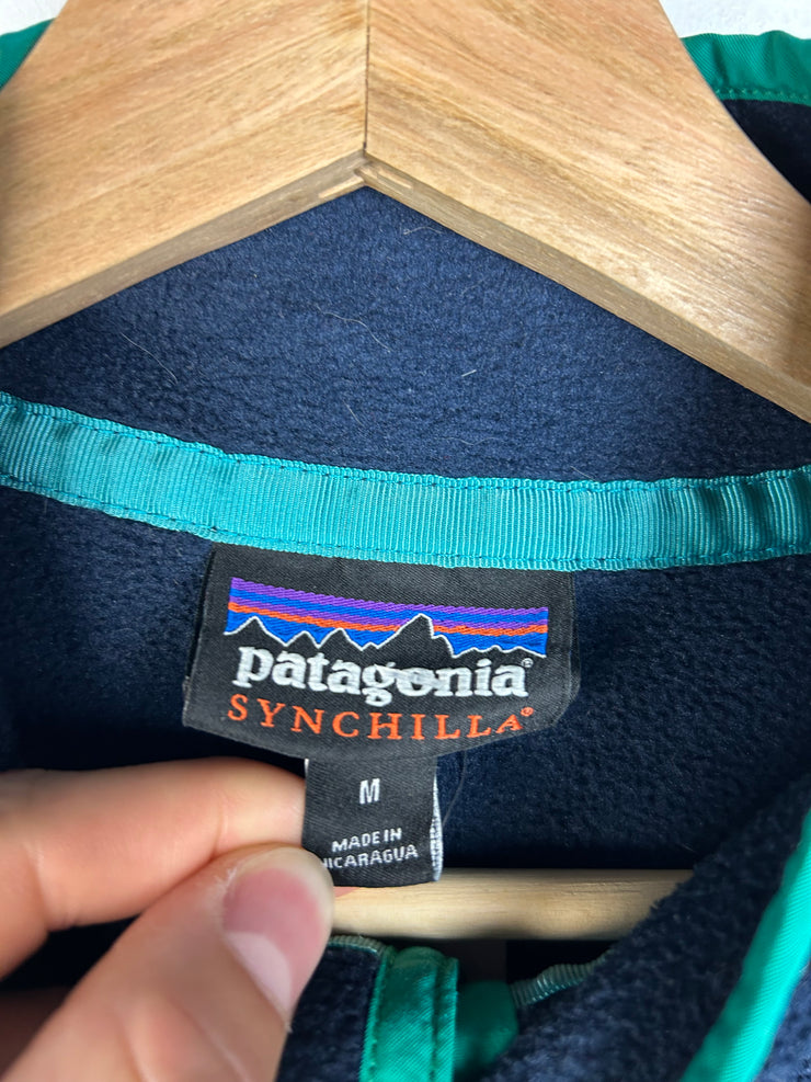 Vintage Patagonia Synchilla T Snap Navy Fleece