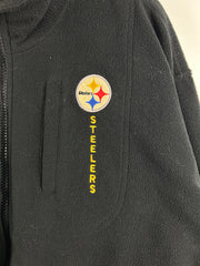 Vintage 90s NFL Pro Player Pittsburgh Steelers Fleece Black Reversible Jacket
