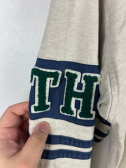 Vintage 90s Tommy Hilfiger Authentic Gear Grey & Green Polo Rugby Long Sleeve