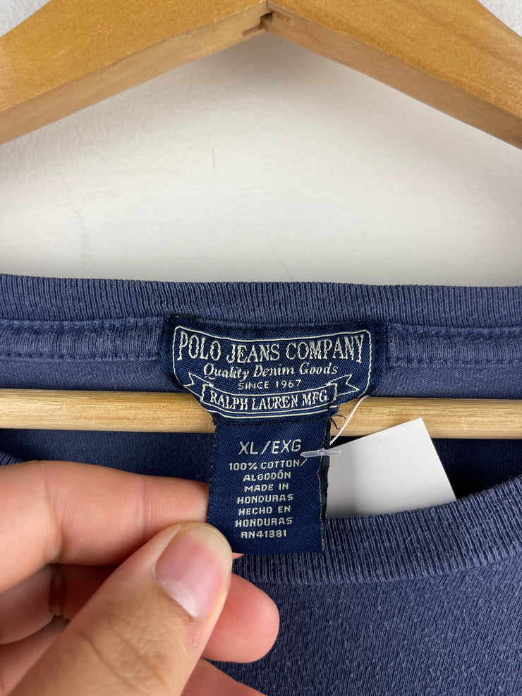 Vintage Polo Ralph Lauren Jeans Company Navy Long Sleeve