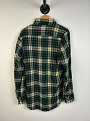 Vintage 80's JC Penny Virgin Wool Green Flannel