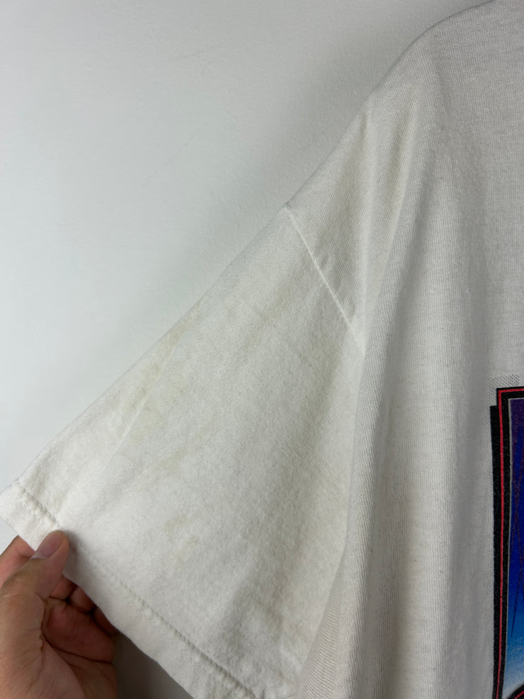 Vintage 90s Nascar Brian Hoppe Gildan White Tee