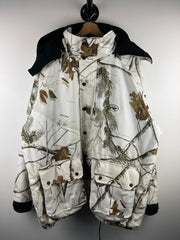 Vintage Red Head White Real Tree Camo Hooded Jacket