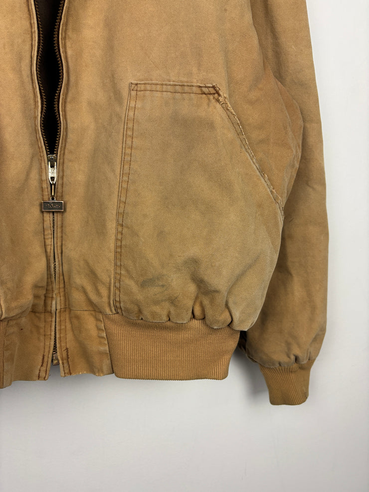 Vintage Walls Beige Hooded Work Jacket