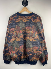 Vintage 90s Golf Napels Beach Club All Over Print Reversible Pullover Windbreaker