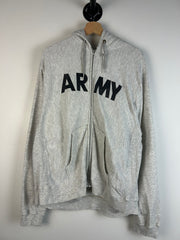 Vintage 80's Army Talon Zipper Grey Zip Up Hoodie