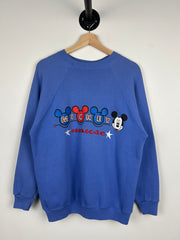 Vintage 80s Disney Mickey Mouse Blue Crewneck