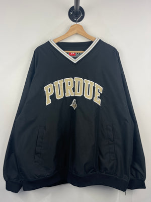 Vintage Pro Player Purdue Boilmakers Black Pullover Windbreaker