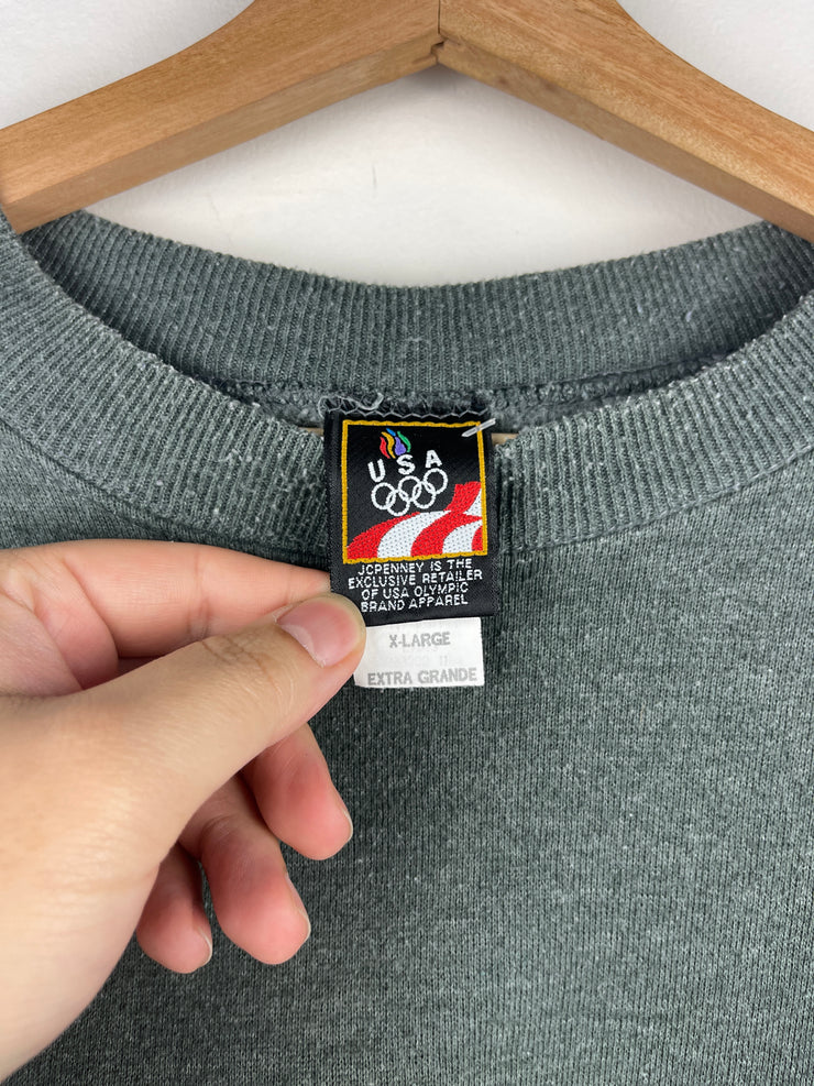 Vintage 90s USA Olympics Art Charcoal Crewneck