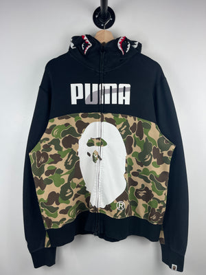 Bape X Puma FW15 ABC Camo Shark Black & Green Full Zip Hoodie