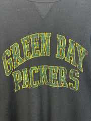 Vintage Y2K Green Bay Packers Black Thermal Long Sleeve