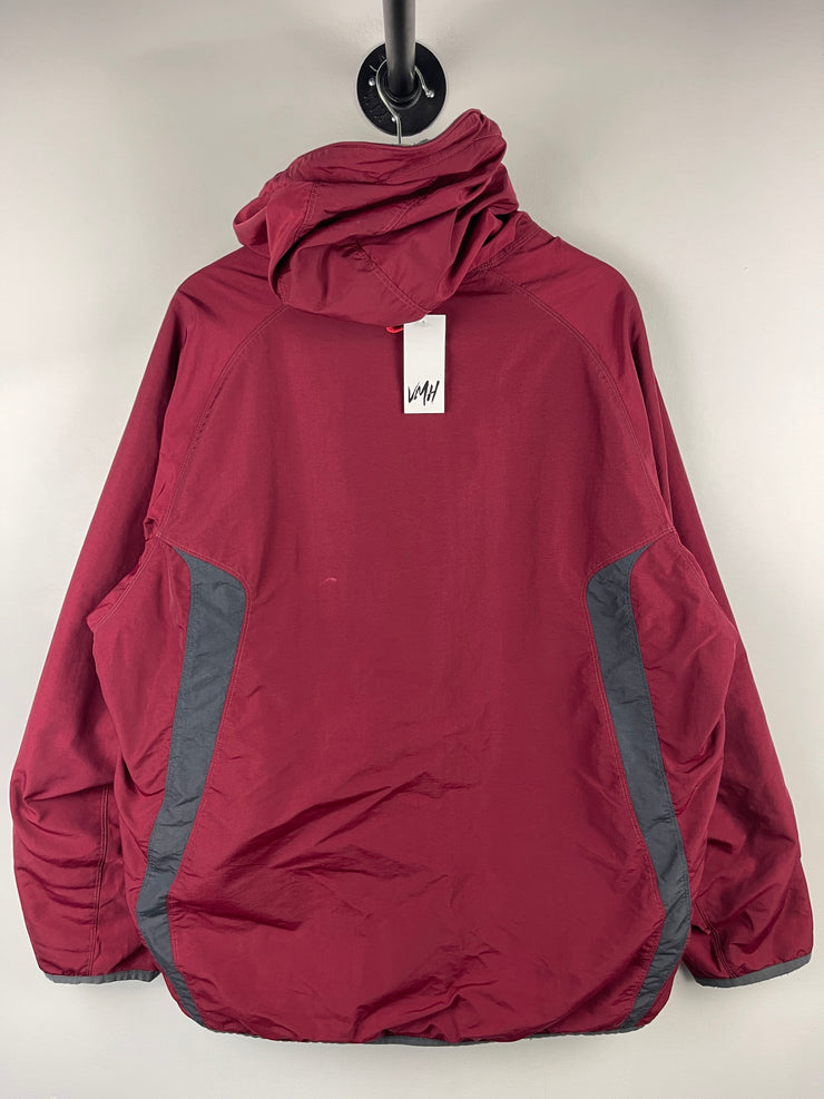 Vintage Nike Swoosh Spellout Grey & Red Reversible Hooded Jacket