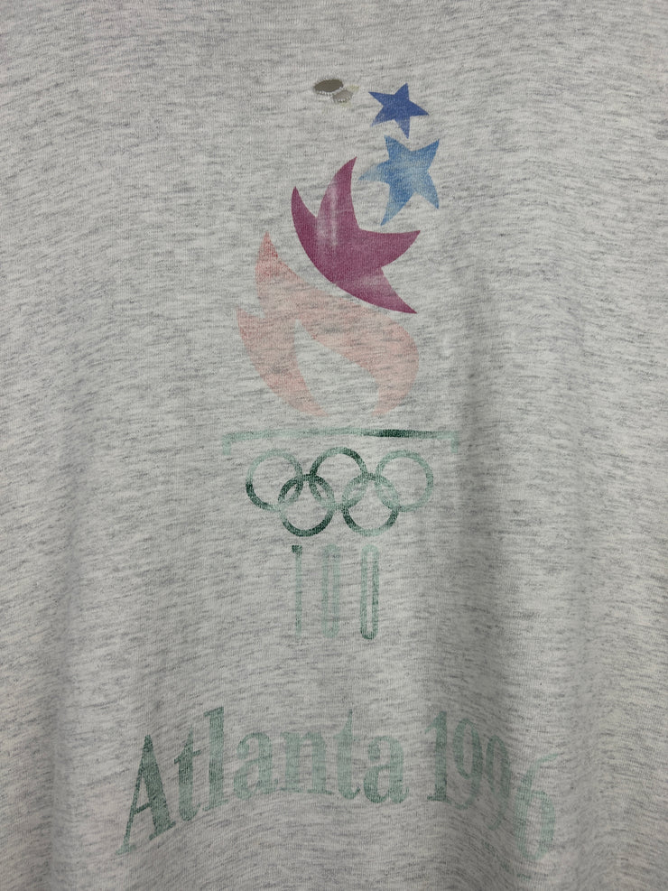 Vintage 90s Atlanta Olympics Faded Grey Tee