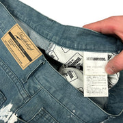 Neighborhood Paint Splattered Baggy Blue Denim Jeans