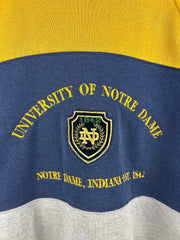 Vintage 90s Nutmeg University Of Notre Dame Colour Blocked Crewneck