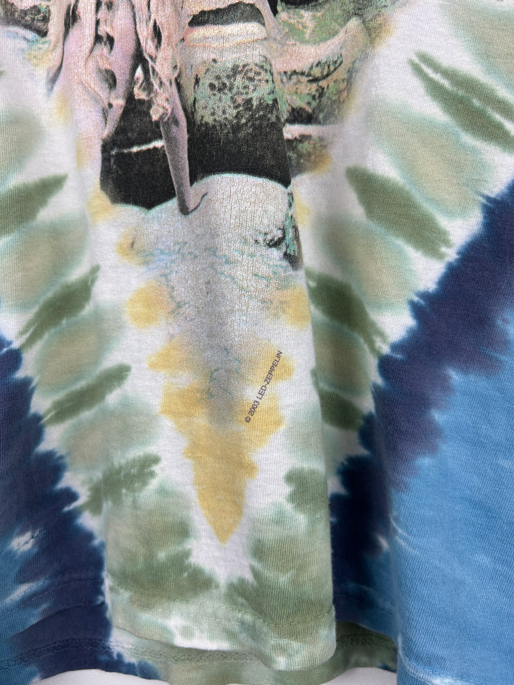 Vintage 2003 Led Zeppelin Liquid Blue Houses Of The Holy Tie Dye Tee