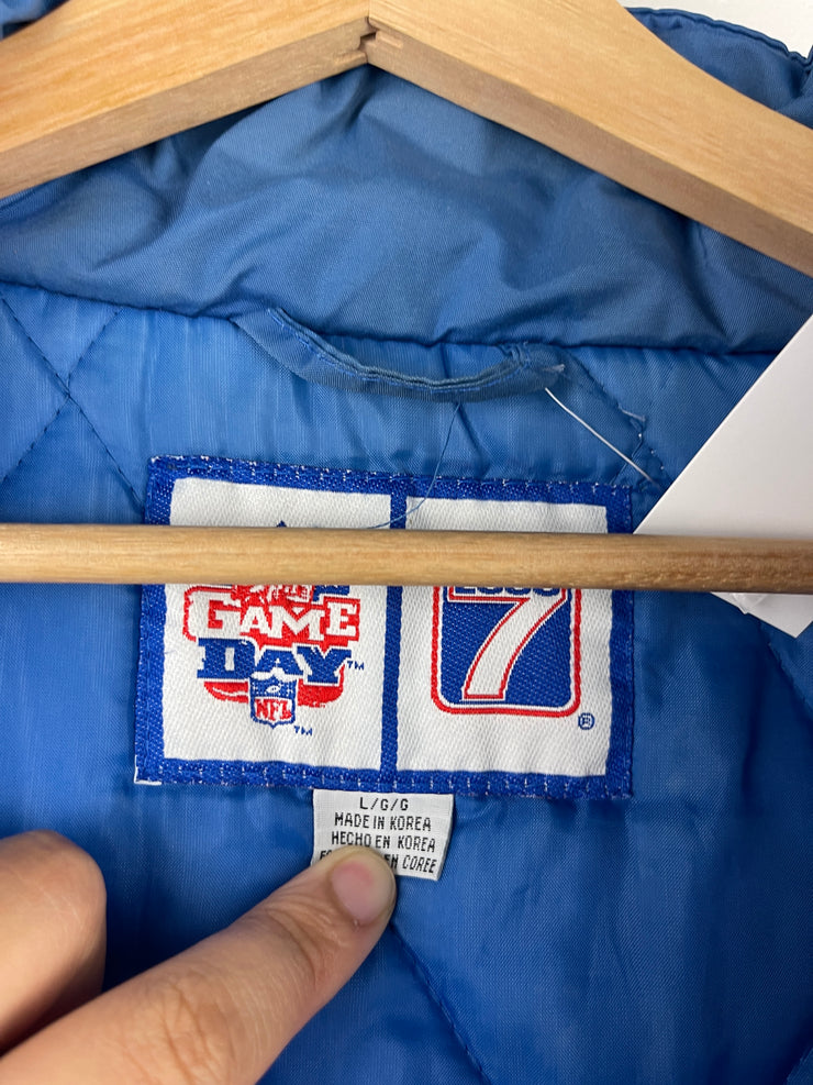 Vintage 90s NFL Logo 7 Detroit Lions Blue & Grey Jacket
