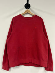 Vintage Nike Mini Swoosh Tonal Red Crewneck