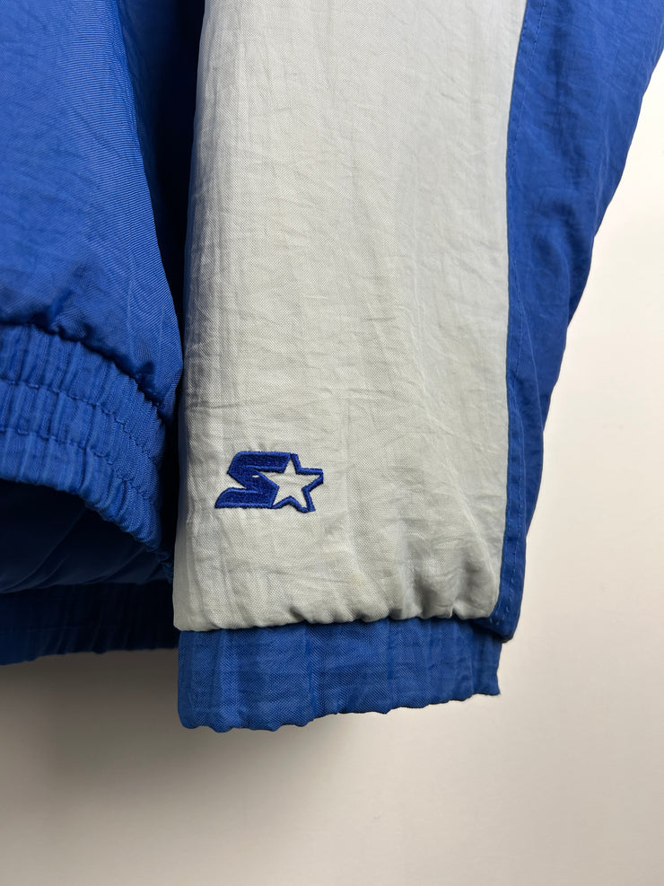 Vintage 90s MLB Starter Toronto Blue Jays Blue Insulated Pullover Quarter Zip Jacket