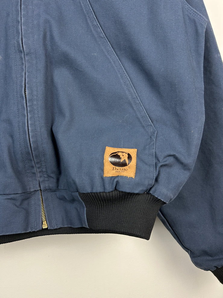 Vintage Berne Navy Hooded Work Jacket