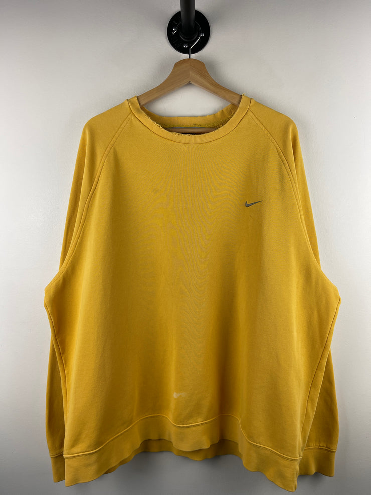 Vintage Nike Mini Swoosh Yellow Crewneck