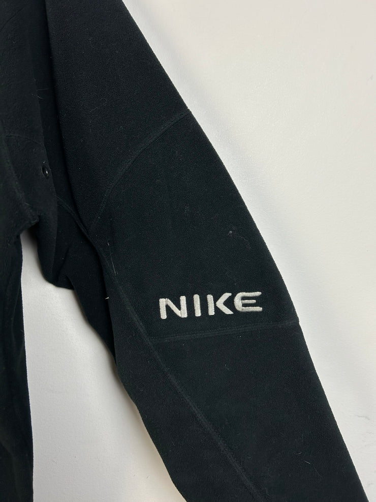 Vintage Nike Spellout Black Quarter Zip Fleece Sweater