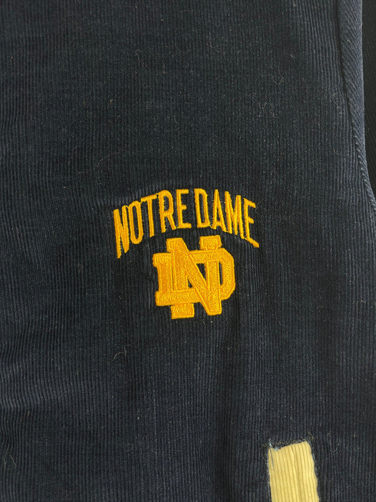 Vintage 80s Champion Notre Dame Corduroy Bomber Jacket