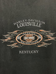 Vintage Harley Davidson Playing Cards Kentucky Black Cut Off Tank Top
