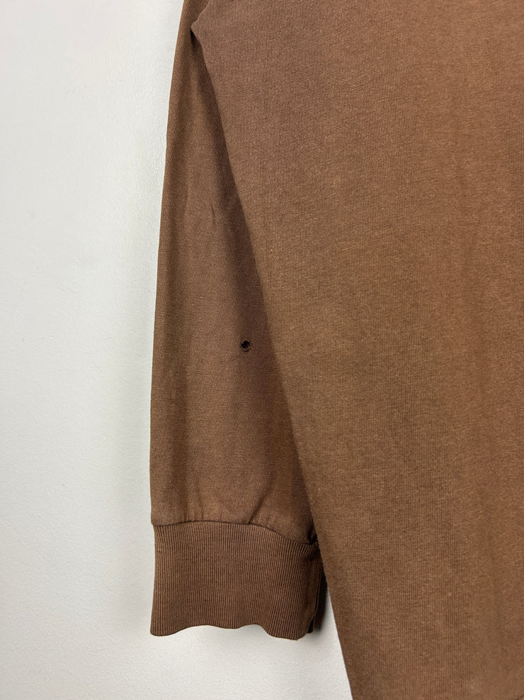 Vintage 90s Stussy Star Brown Long Sleeve