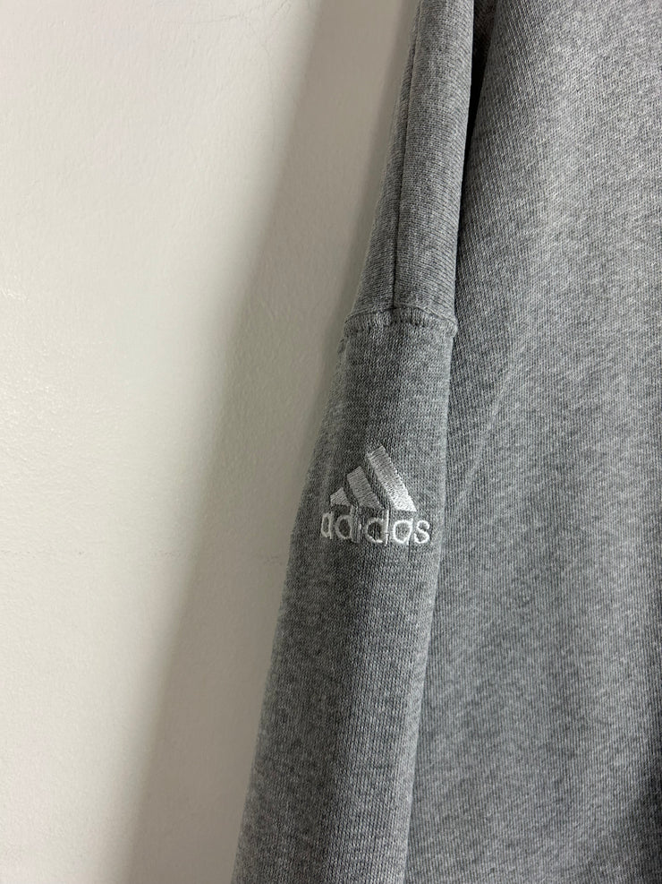 Vintage Y2K Adidas Sleeve Logo Grey Crewneck