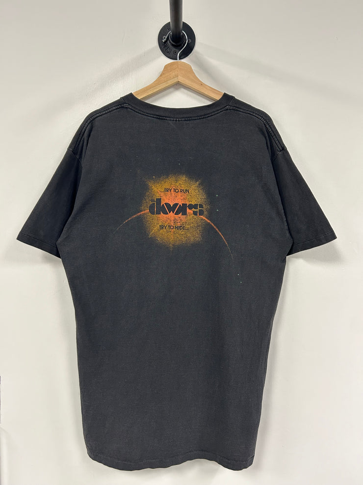 Vintage 1997 The Doors Try To Run Black Tee