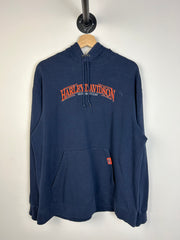 Vintage Harley Davidson Embroidered Navy Hoodie