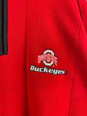 Vintage 90s Pro Player Ohio State Buckeyes Quarter Zip Red Fleece Sweater