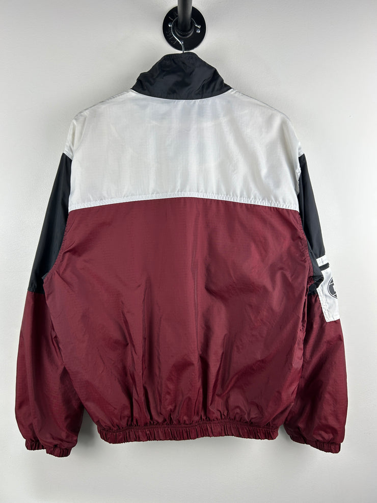Vintage 90s Nike Swoosh Sleeve Spellout Balck & Red Windbreaker