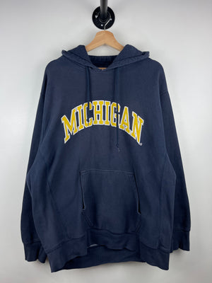 Vintage Steve & Barrys Michigan Embroidered Navy Hoodie
