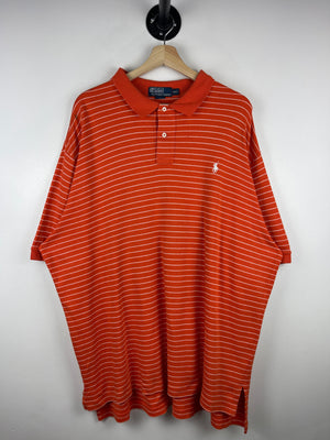 Vintage 90s Polo Ralph Lauren Striped Orange Polo