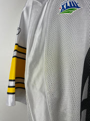 Vintage NFL Reebok Pittsburgh Steelers Polamalu Super Bowl White Football Jersey