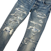 Amiri MX1 Blue Tie Dye Blue Jeans