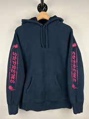 Supreme FW16 Rose Sleeve Navy Hoodie