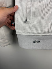 Vintage Honda White & Grey Zip Up Hooded Fleece Sweater