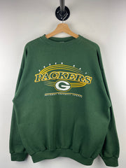 Vintage 90s NFL Logo 7 Green Bay Packers Green Crewneck