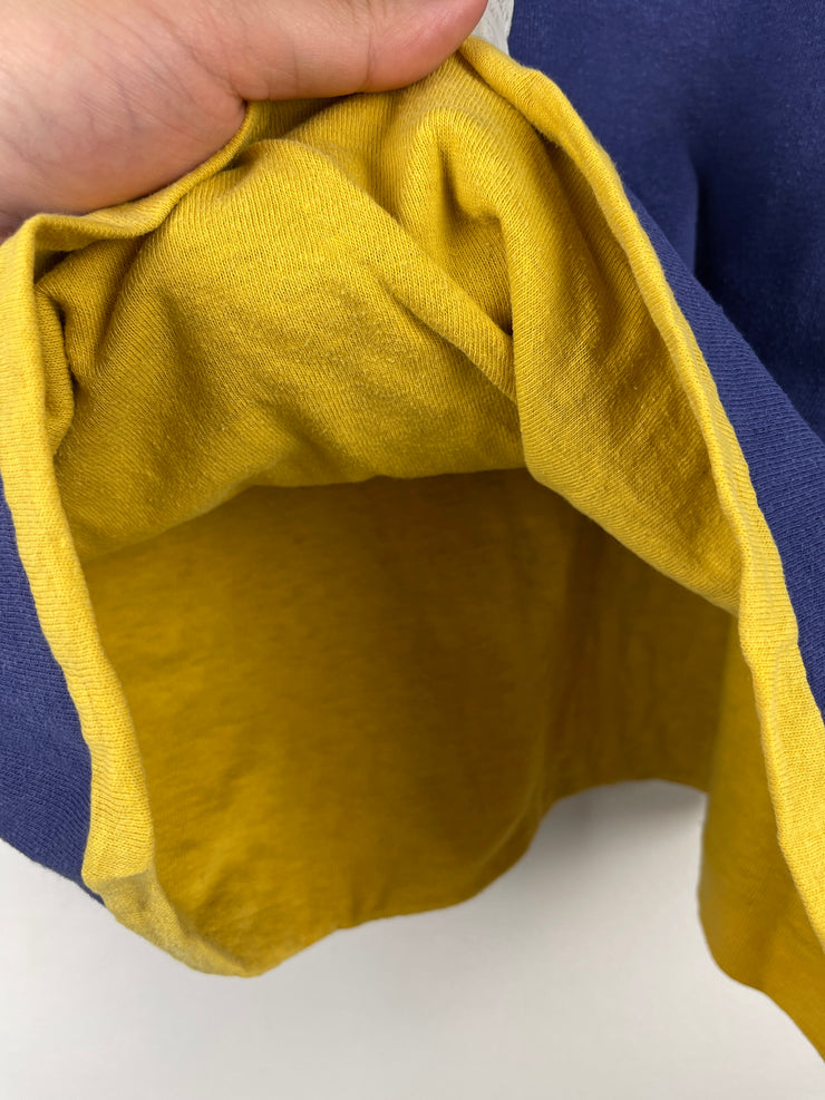 Vintage 60s Pacific Athletic Company Double Face Phoenix College Blue & Yellow Tee