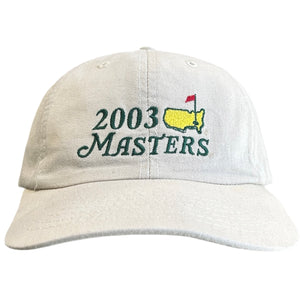 Vintage 2003 Masters Golf Beige Strapback Hat