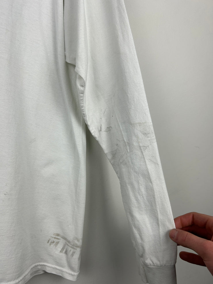 Vintage Harley Davidson Johnstown Flames White Long Sleeve